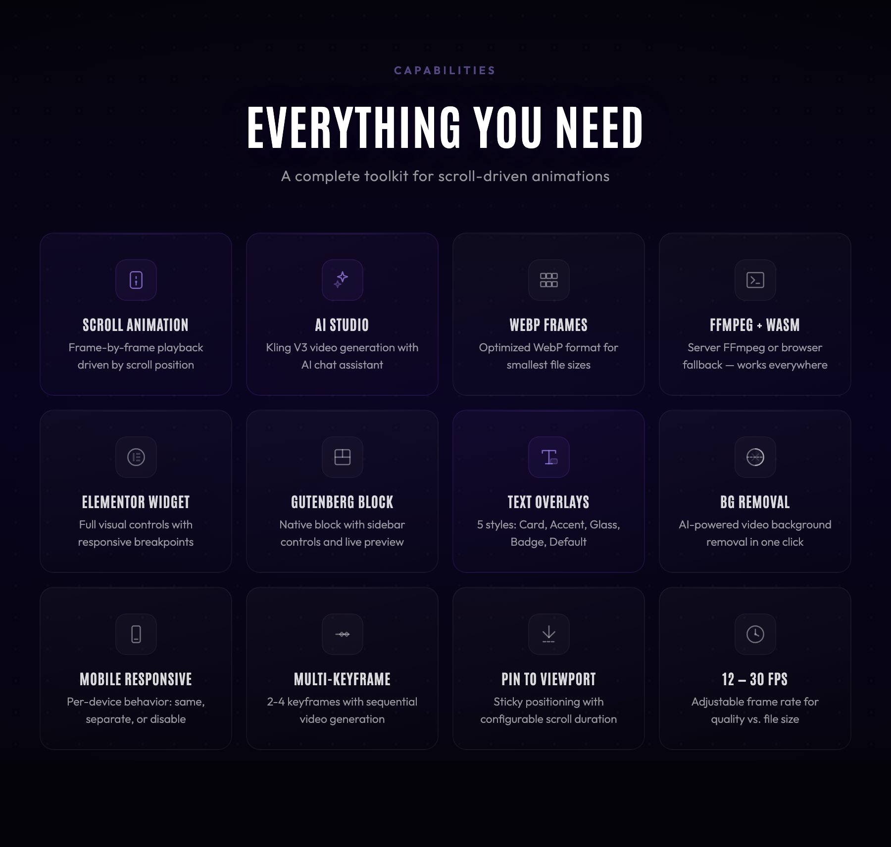 Xplode Motion - Scroll-Driven Frame Animation Plugin for WordPress